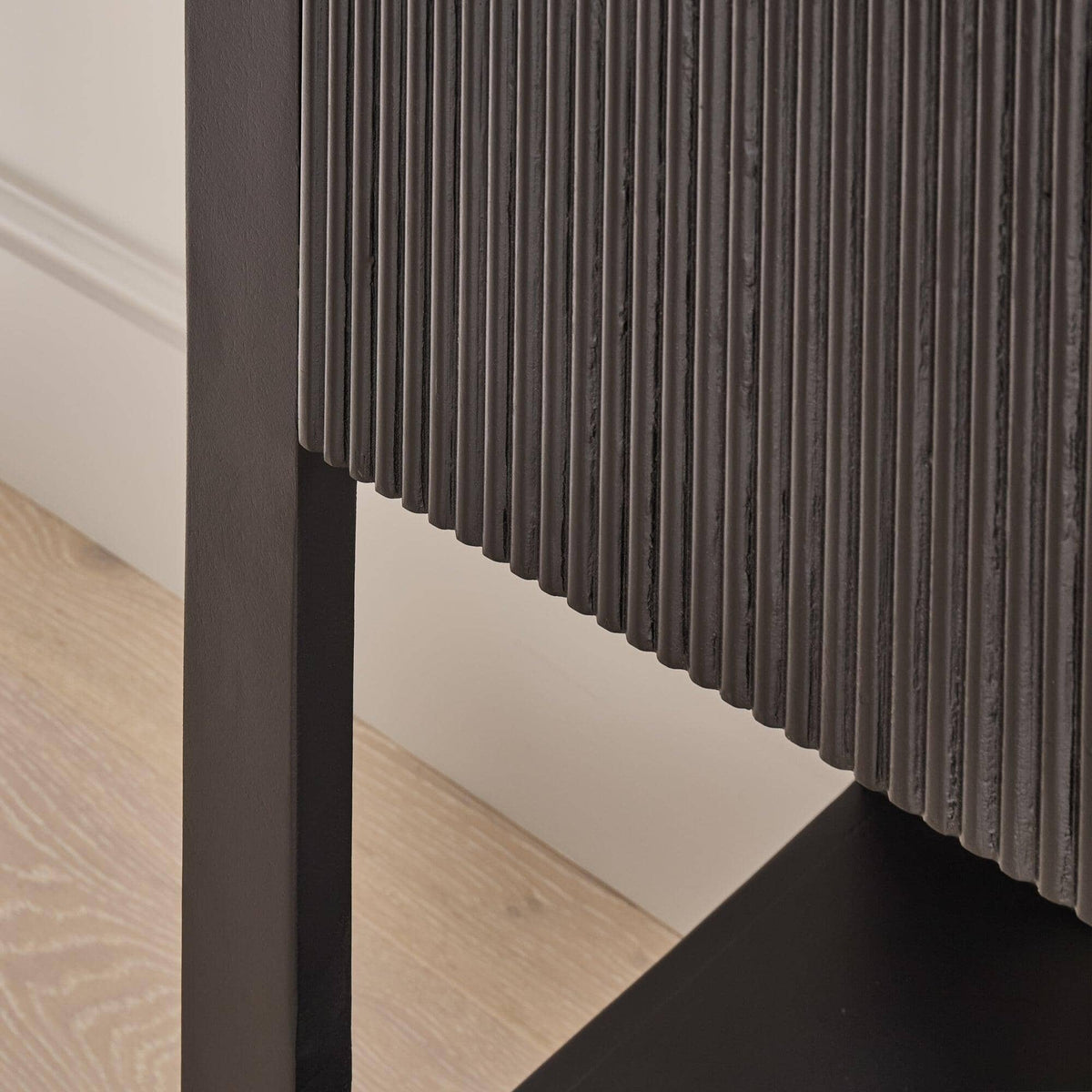 Jade 2 Door Tall Cabinet - Black