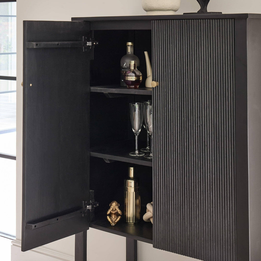Outlet - Jade 2 Door Tall Cabinet - Black