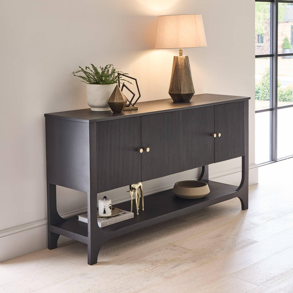 Outlet - Jade 4 Door Large Sideboard - Black