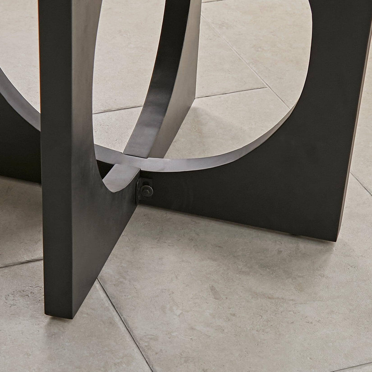 Jade Jet Black Round Acacia Wood Dining Table