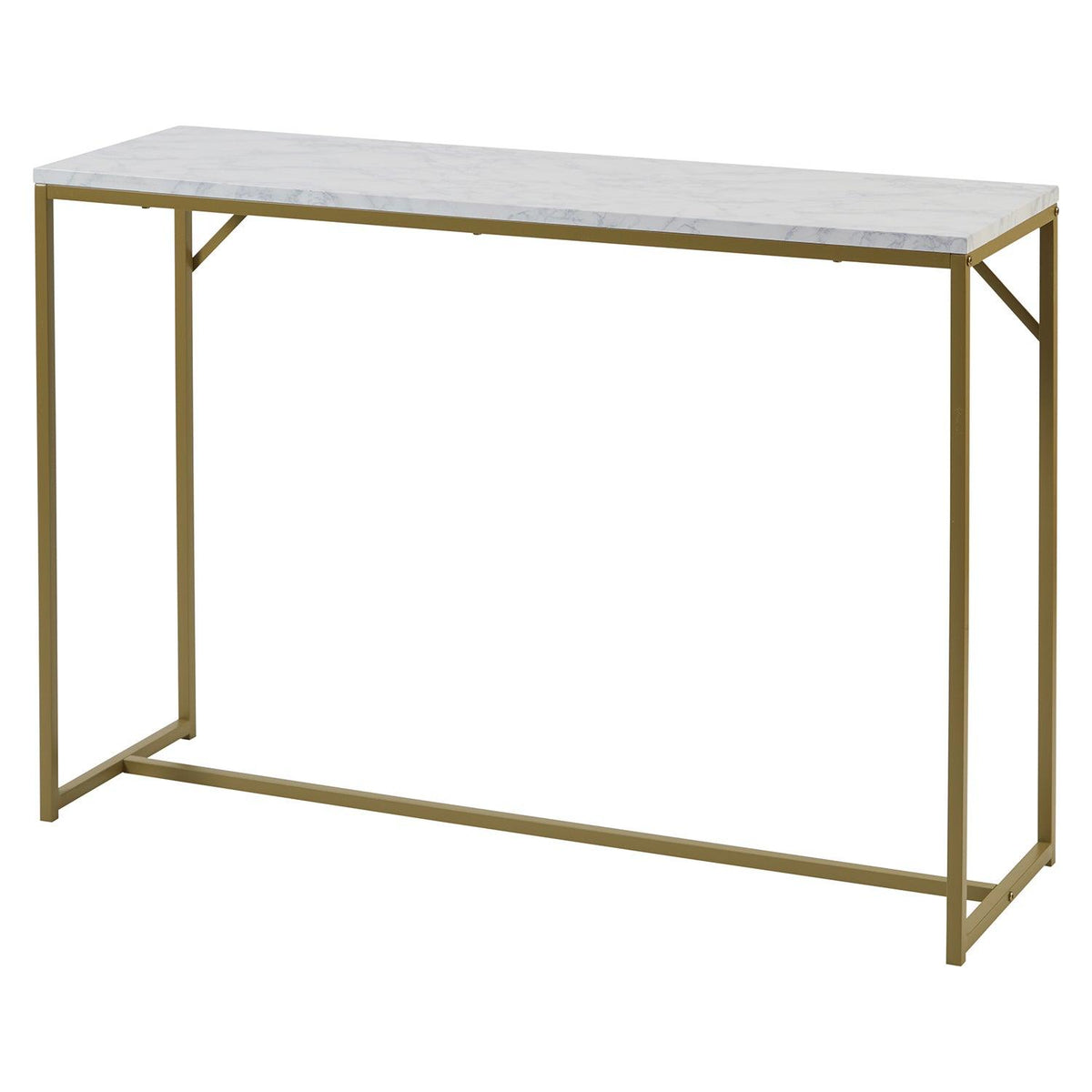 Jay Marble Effect Console Table - Gold Legs