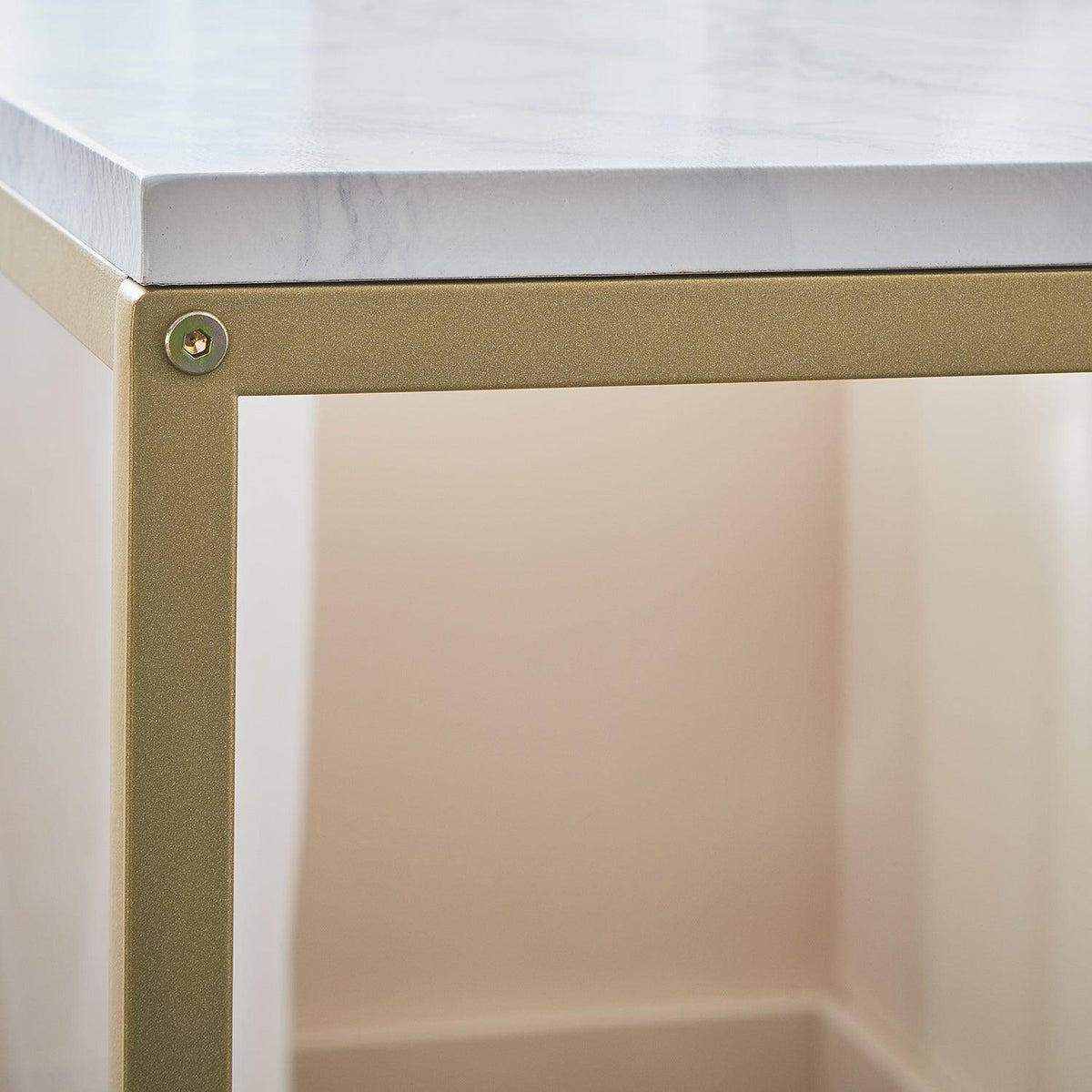 Jay Marble Effect Desk - Gold