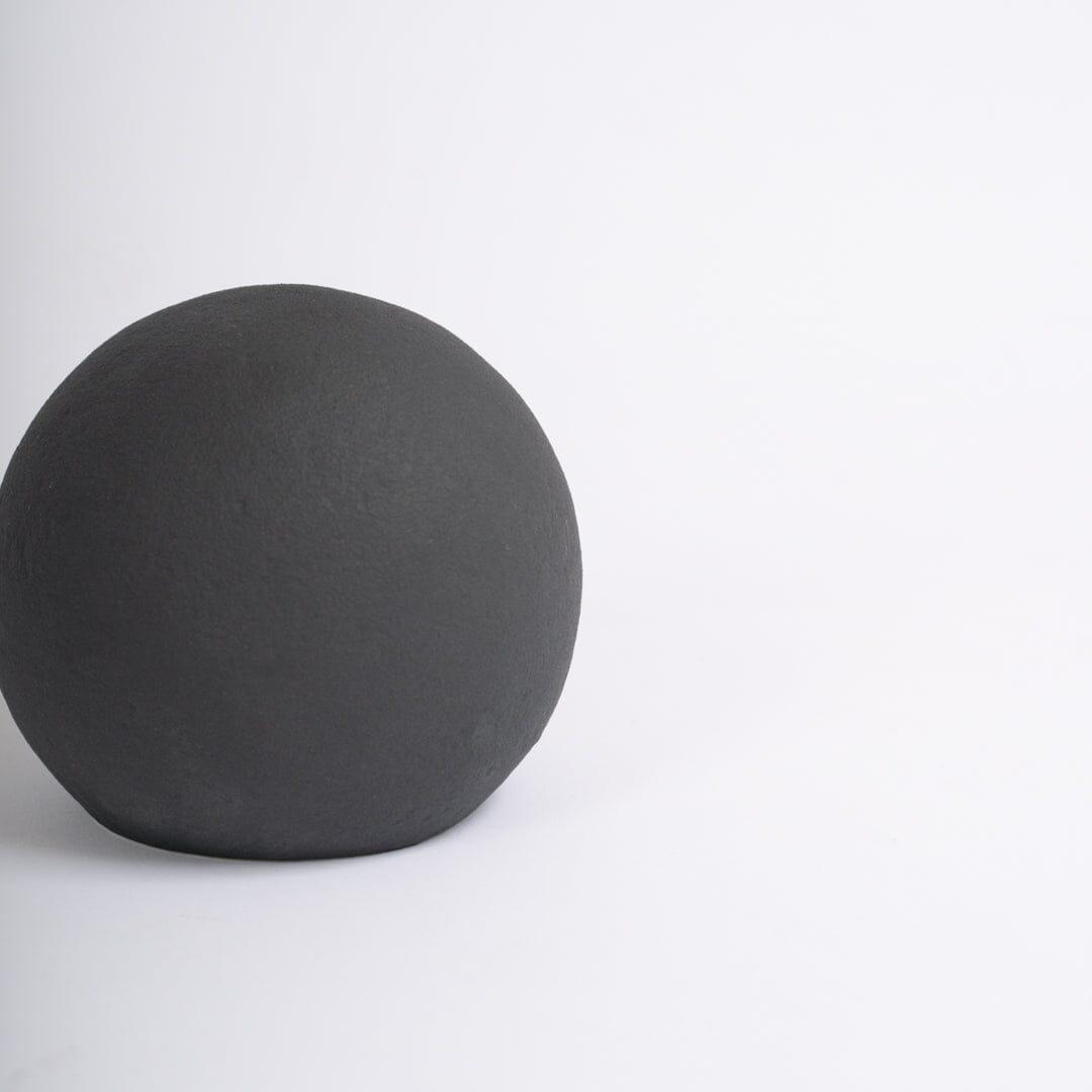 Outlet - Kelton 11cm Ceramic Ball Ornament - Black