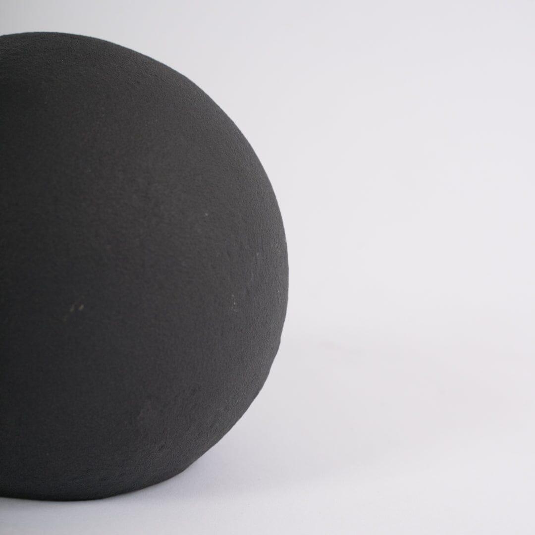 Outlet - Kelton 11cm Ceramic Ball Ornament - Black