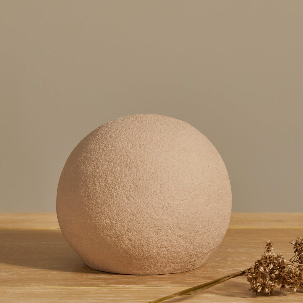 Outlet - Kelton 11cm Ceramic Ball Ornament - Taupe