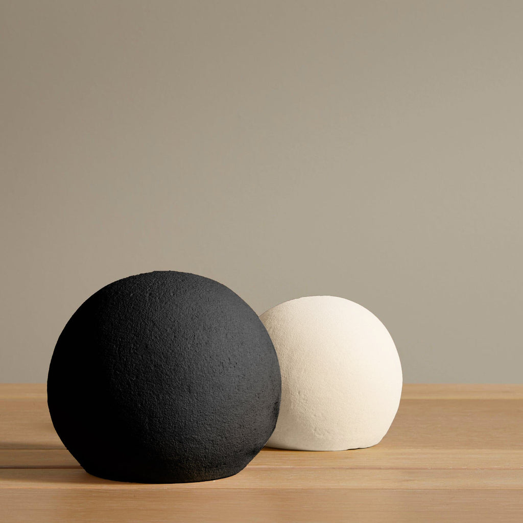 Outlet - Kelton 11cm Ceramic Ball Ornament - Black