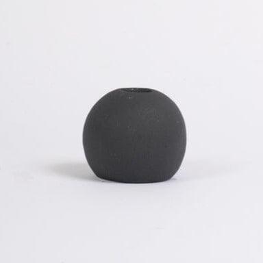 OUTLET - Kelton 6cm Ceramic Taper Candle Holder - Set of 2 - Black