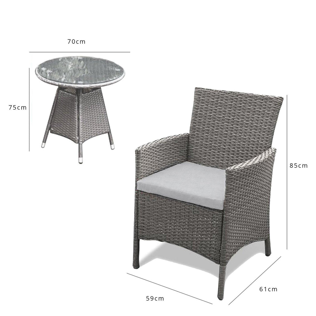 OUTLET - Kemble Bistro Table - Brown