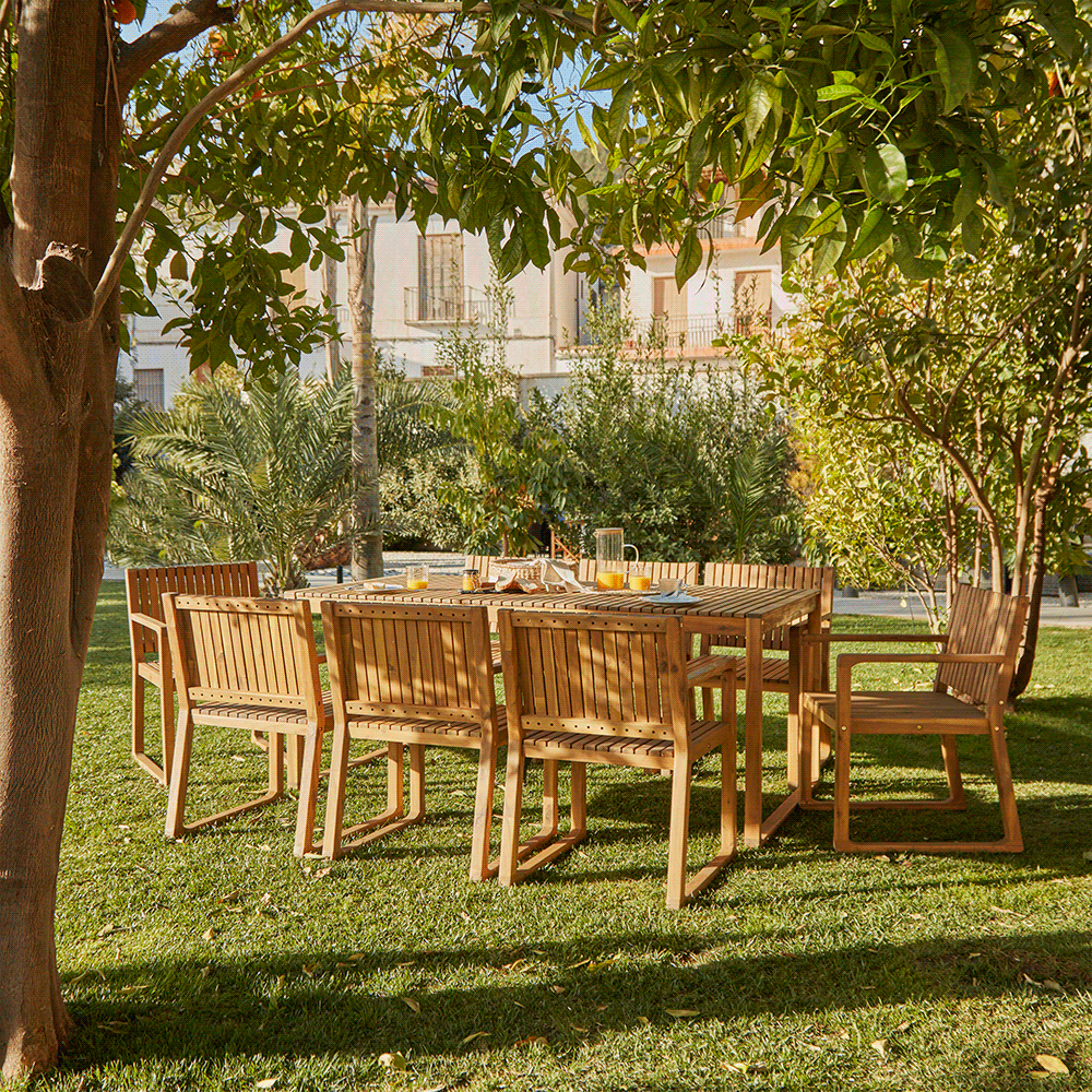 Outlet - Lennox 6 Seater Outdoor Wooden Dining Table