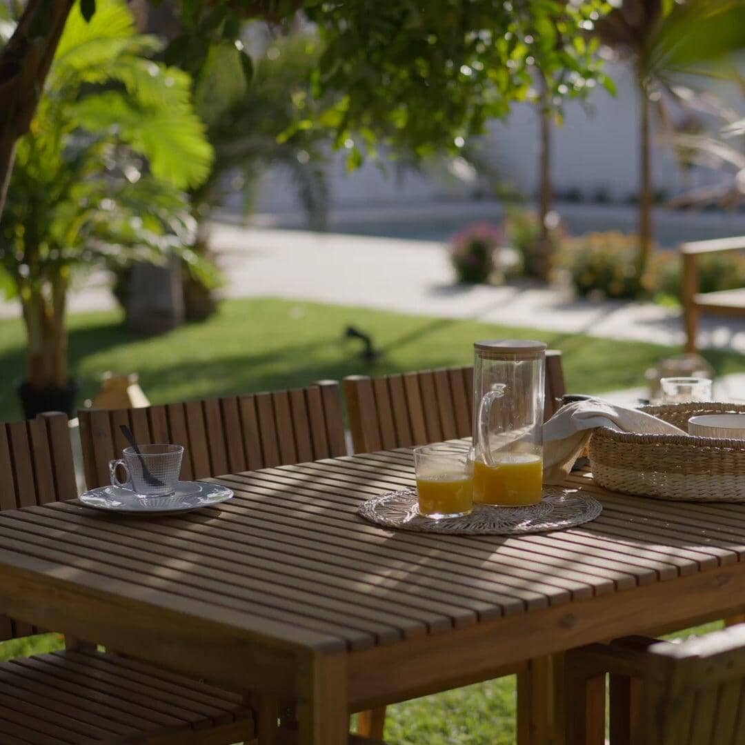 Outlet - Lennox 6 Seater Outdoor Wooden Dining Table