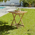 Lila Bamboo Square Garden Folding Table - 70cm