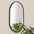 Lowesby 60X40cm Metal Capsule Mirror - Black