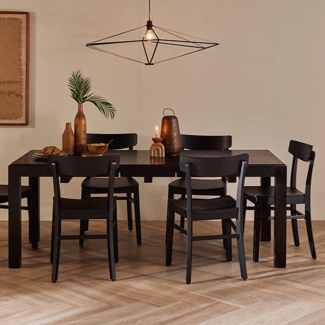 OUTLET - Magnus Black Wood Dining Table - Extendable