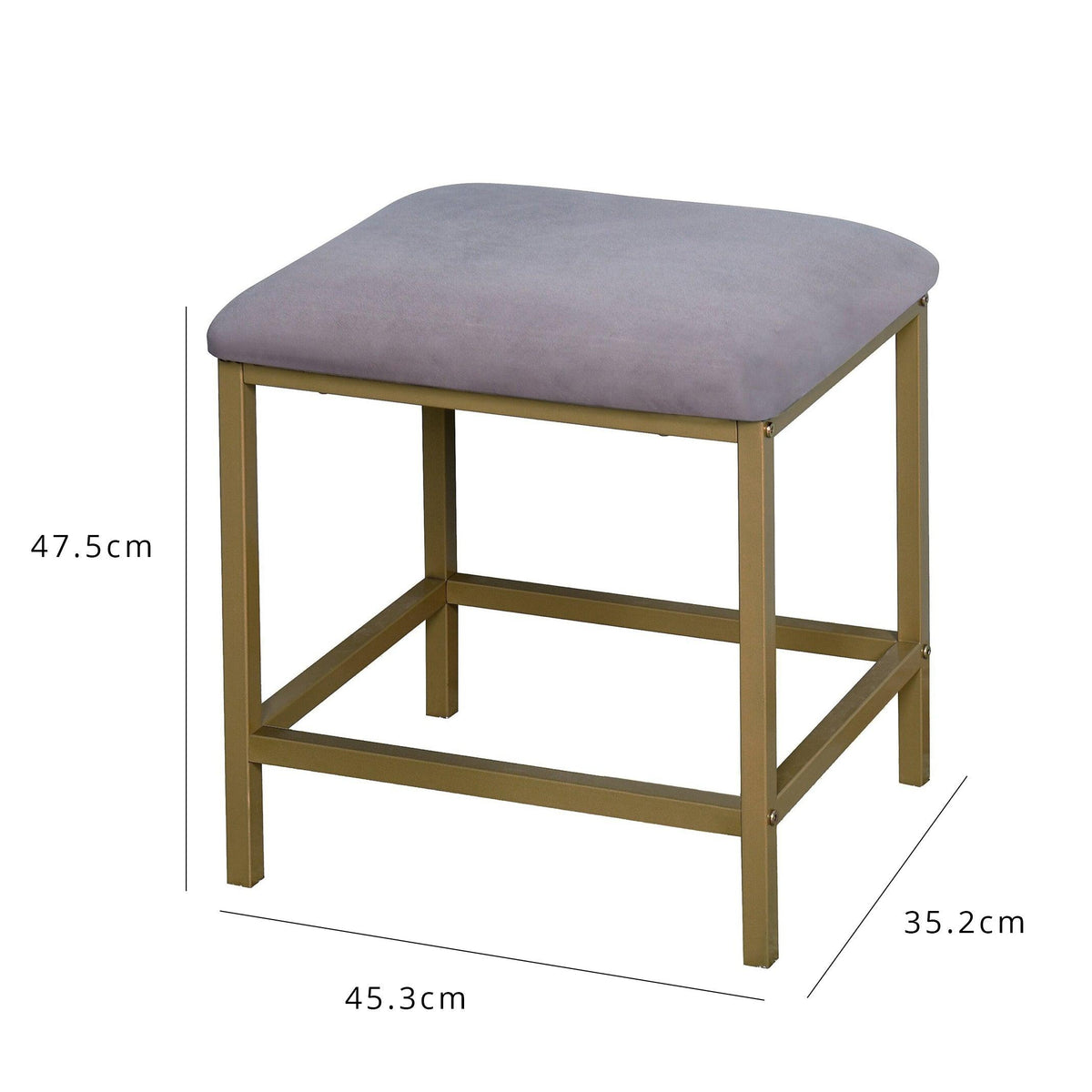 OUTLET - Marie Grey Dressing Table Stool