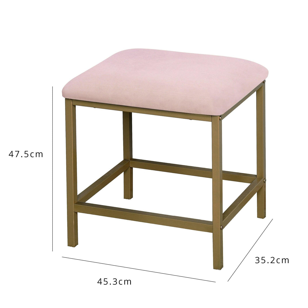 Outlet - Marie Dressing Table Stool - Pink