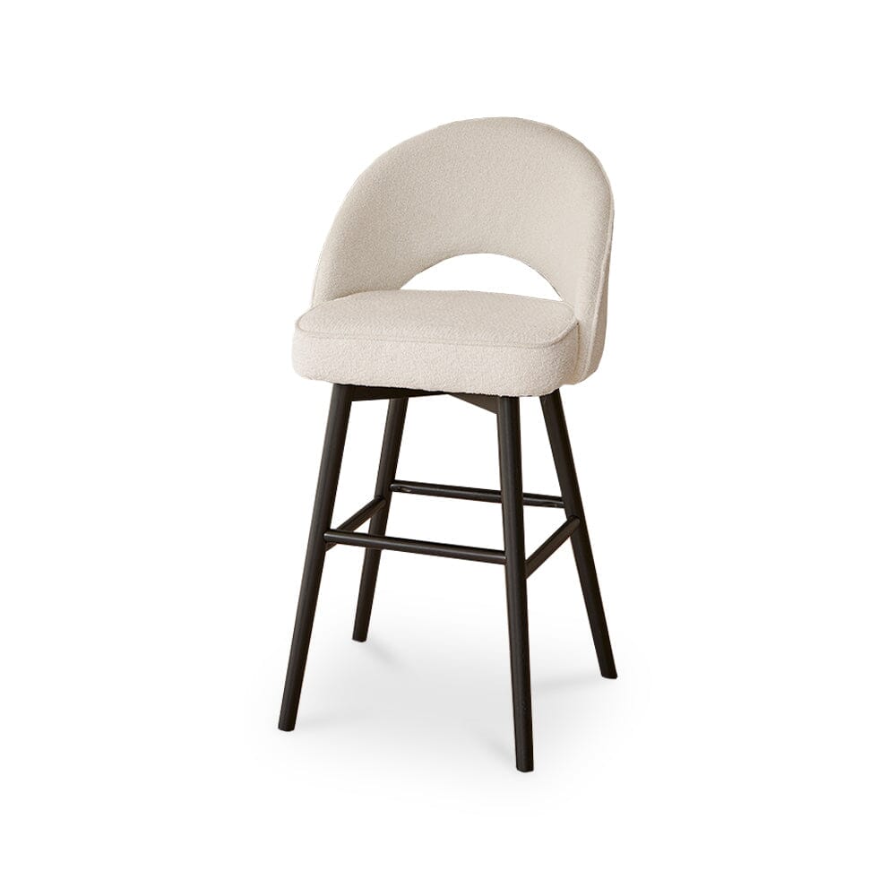 OUTLET - Marilyn Boucle Bar Stool - Black Legs