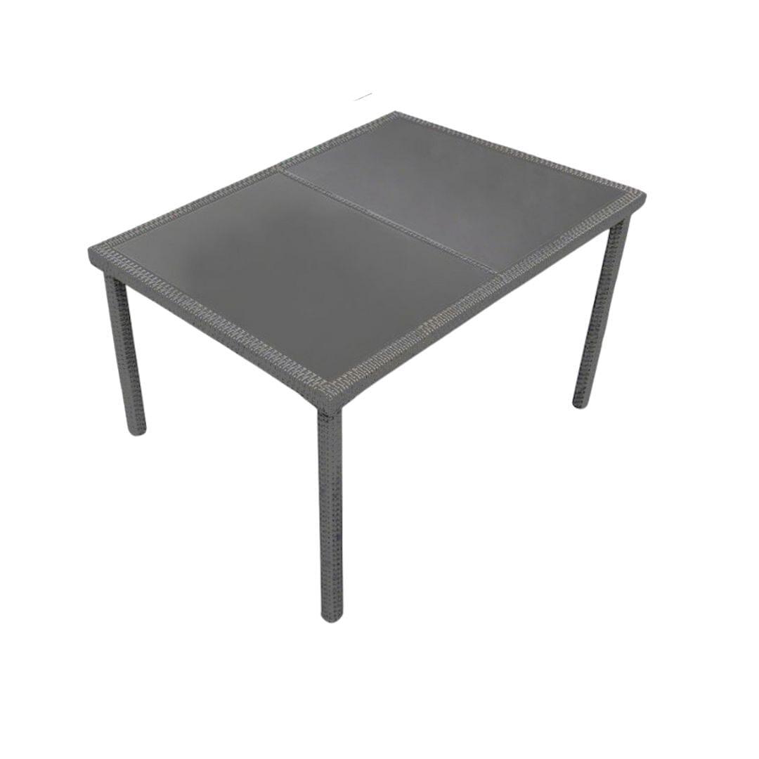 Marston 6 Seater Rectangular Garden Dining Table - Grey