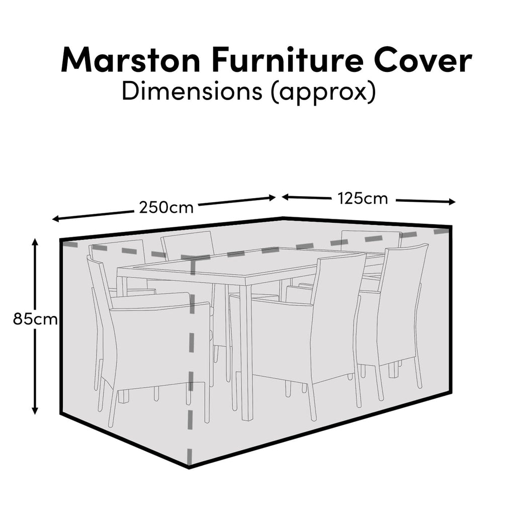 Rectangular Rain Cover 250x125x85cm - Marston 6 Seater - Marston 8 Seater