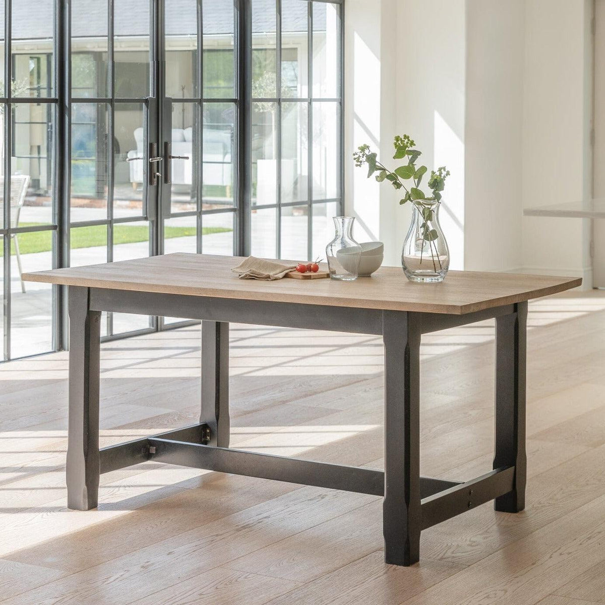 OUTLET - Matilda Mango Wood Dining Table - Black Legs