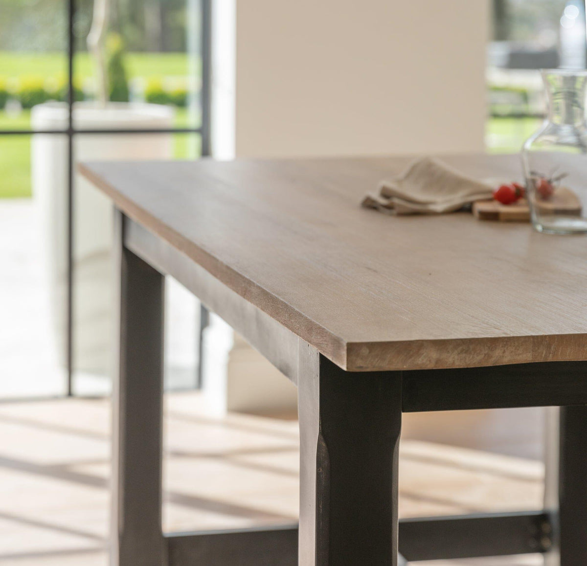 OUTLET - Matilda Mango Wood Dining Table - Black Legs