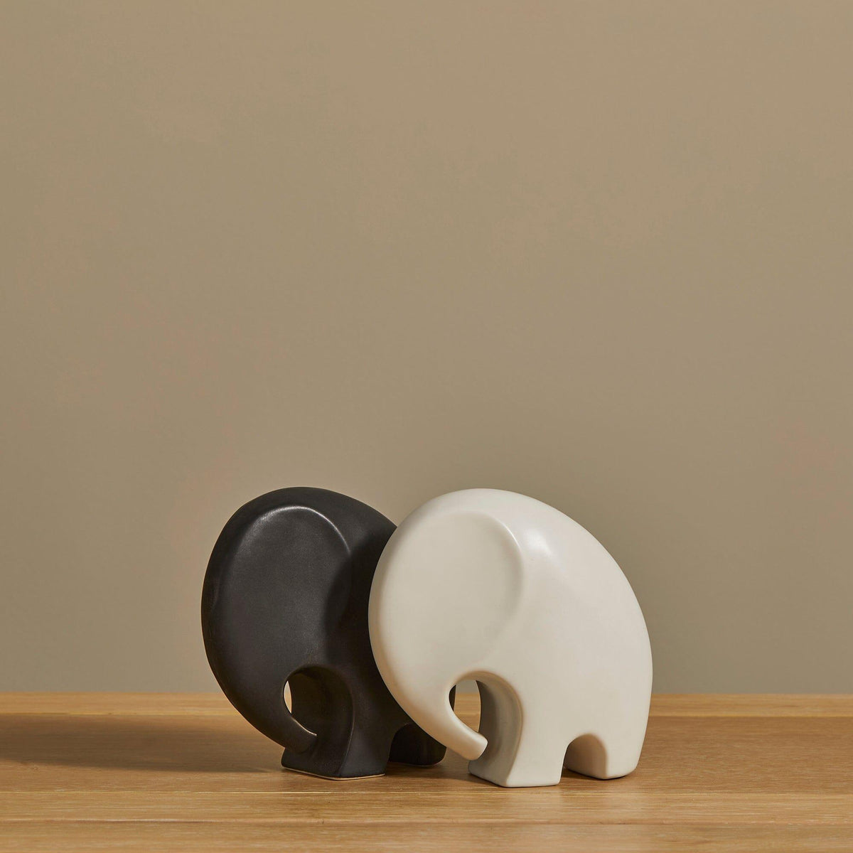 OUTLET - Meru 15cm Ceramic Elephant Ornament - White