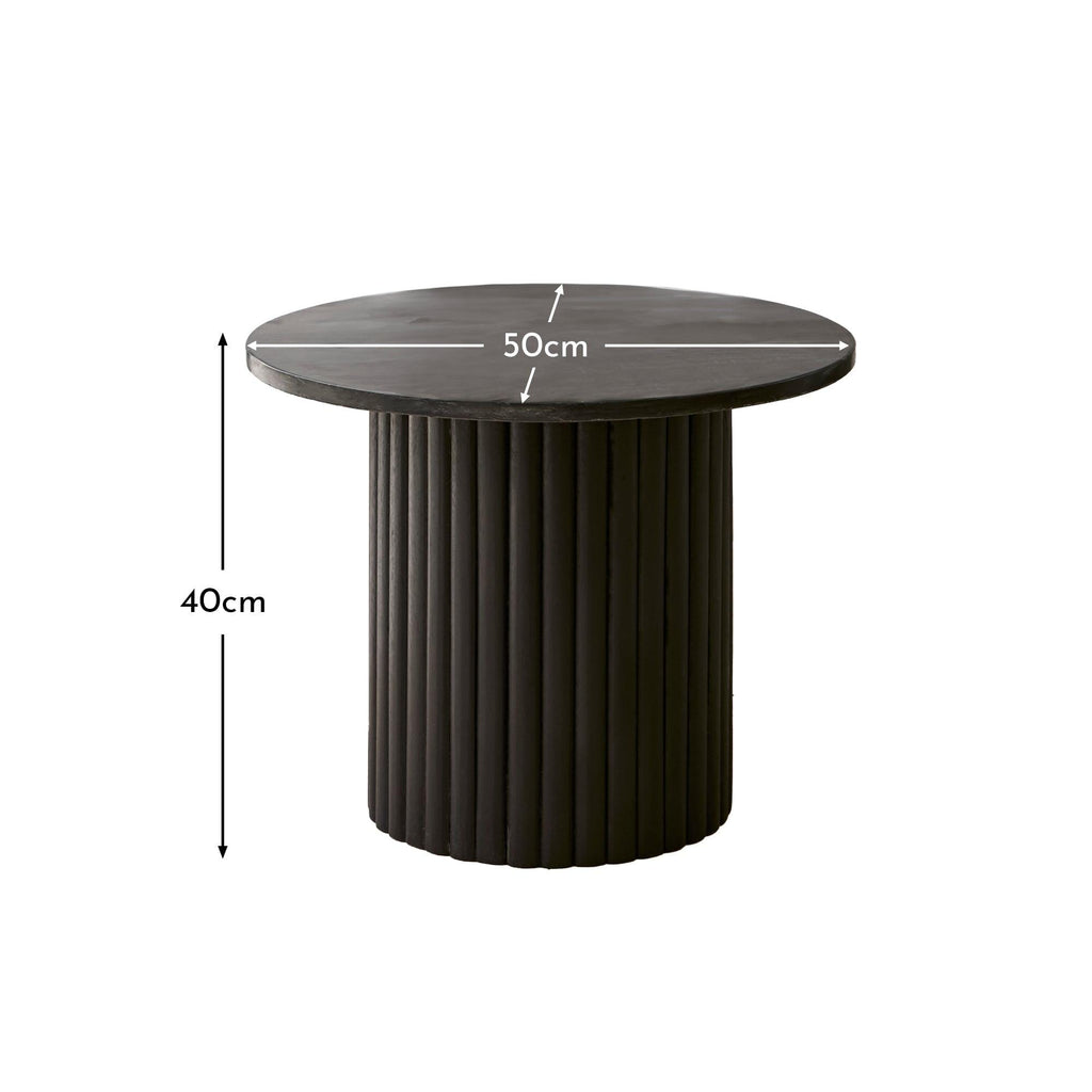 Outlet - Myla Black Round Side Table