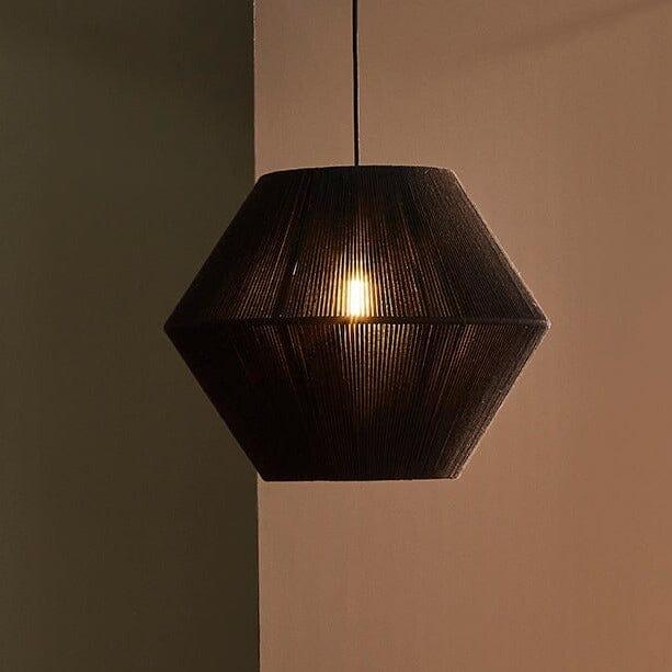 Outlet - Neri Black Cotton String Pendant