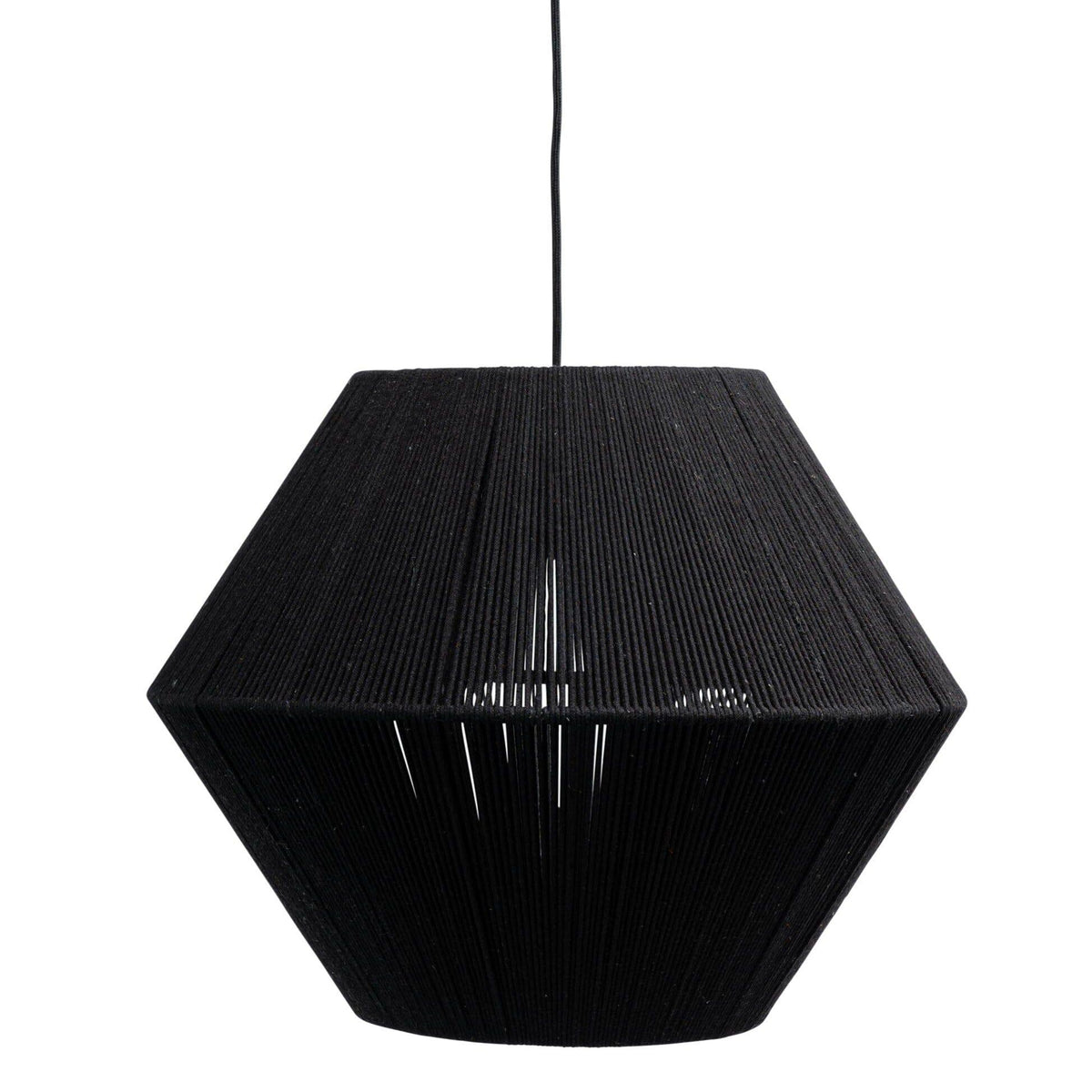 Neri Black Cotton String Pendant