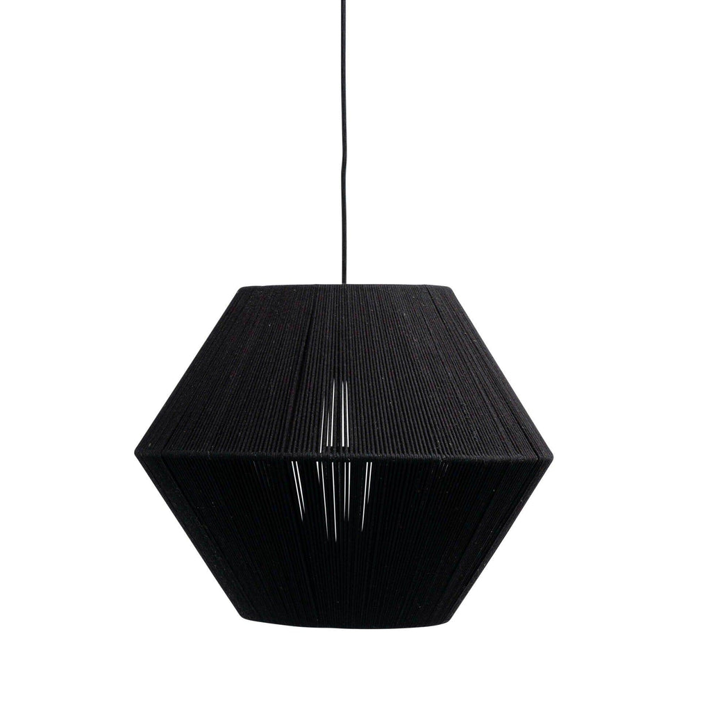 Outlet - Neri Black Cotton String Pendant