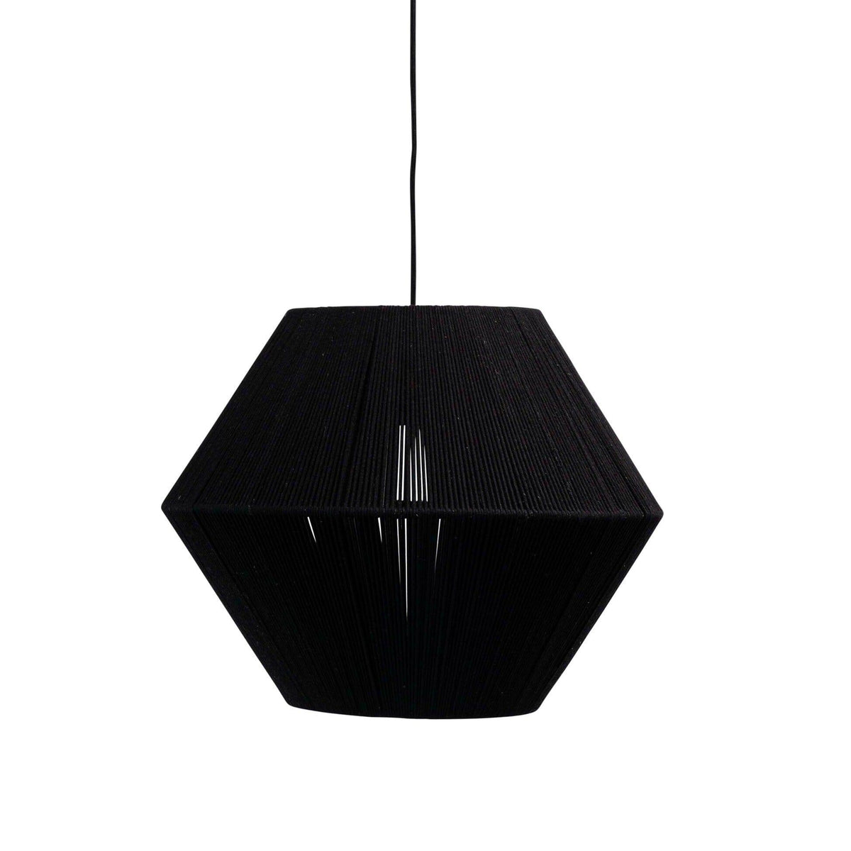 Outlet - Neri Black Cotton String Pendant