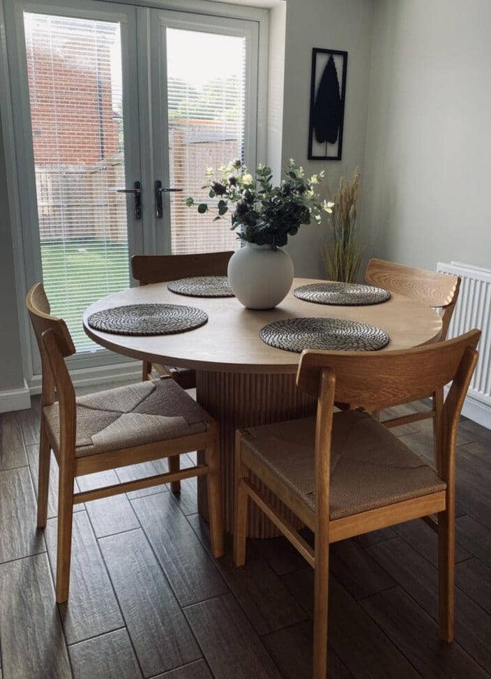 Faye Oak Wooden Woven Chairs - Set of 2