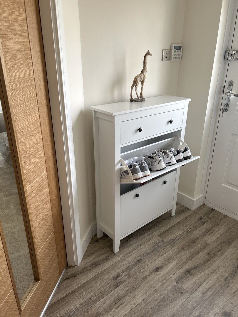 Sandhurst Shoe Cabinet - 3 Door - White