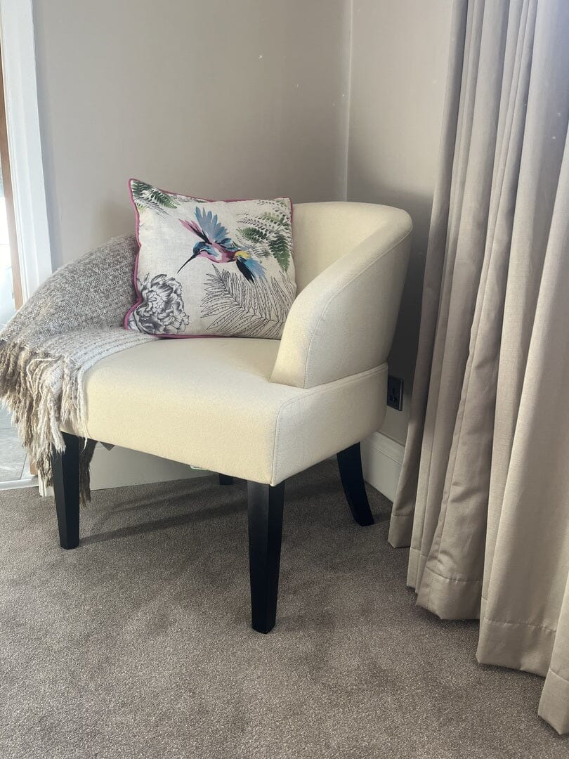 Outlet - Henriette Occasional Chair - Ivory Woolly Twill