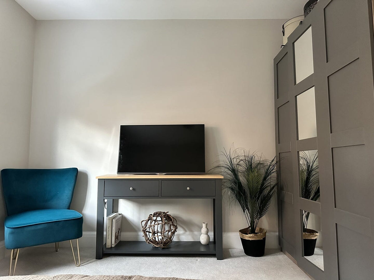Outlet - Chatsworth Slate Grey 2 Drawer Console Table - 120cm