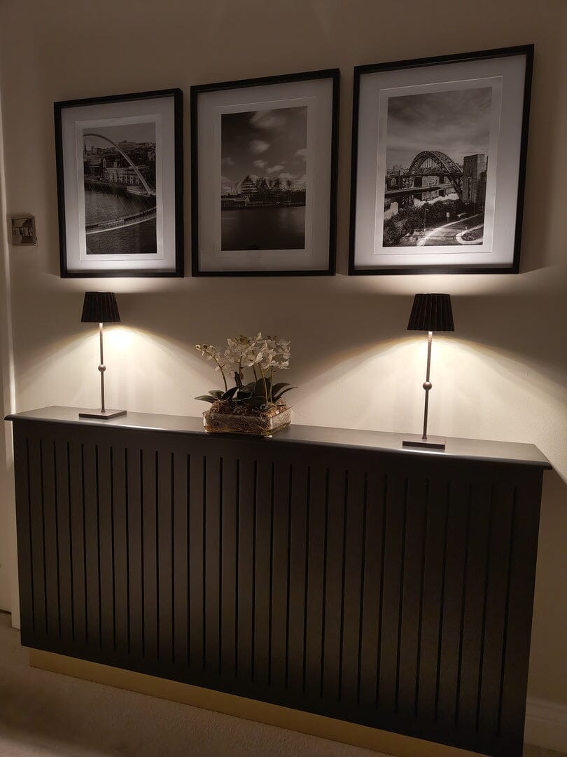 Iliana Large Radiator Cover in Charcoal Grey