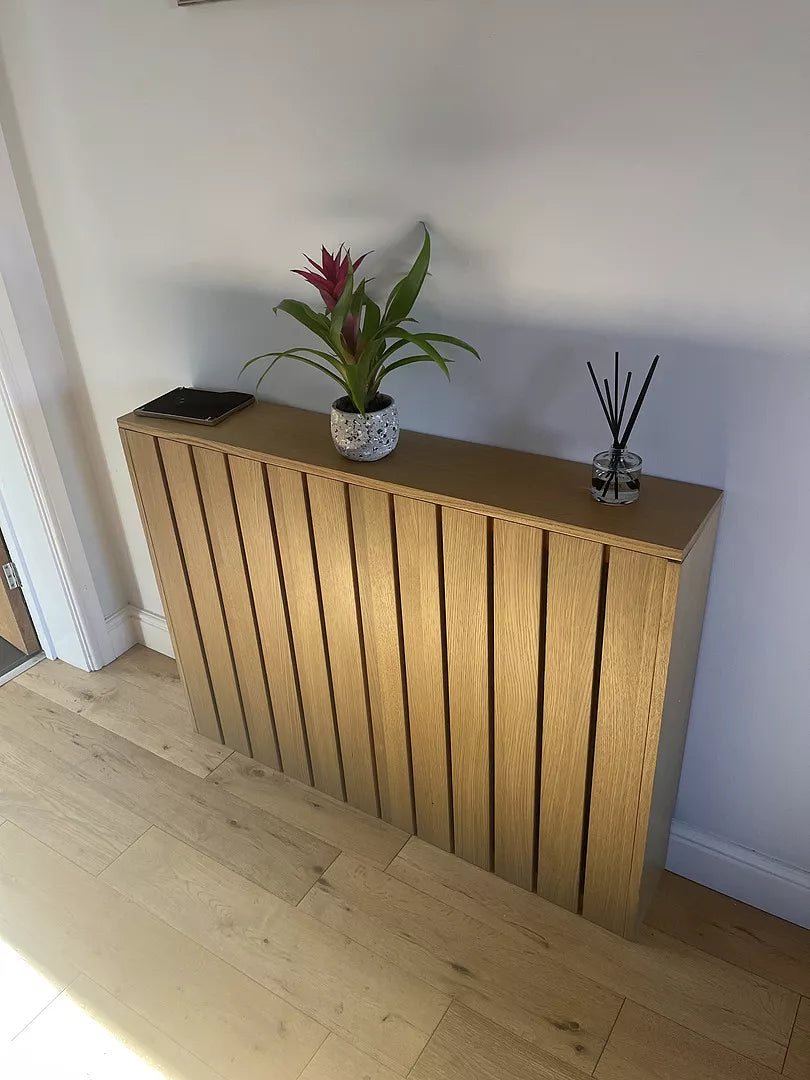 Willow Medium Radiator Cover - Pale Oak