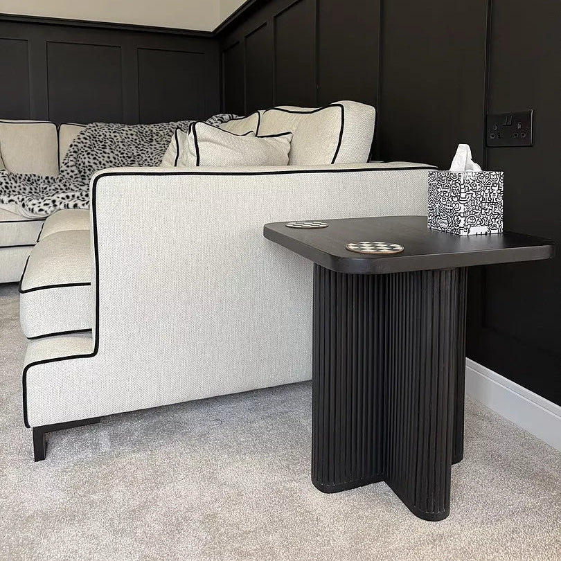 Orla Black Mango Wood Square Side Table