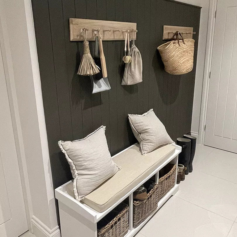 Willow Wooden Coat Rack - Whitewash