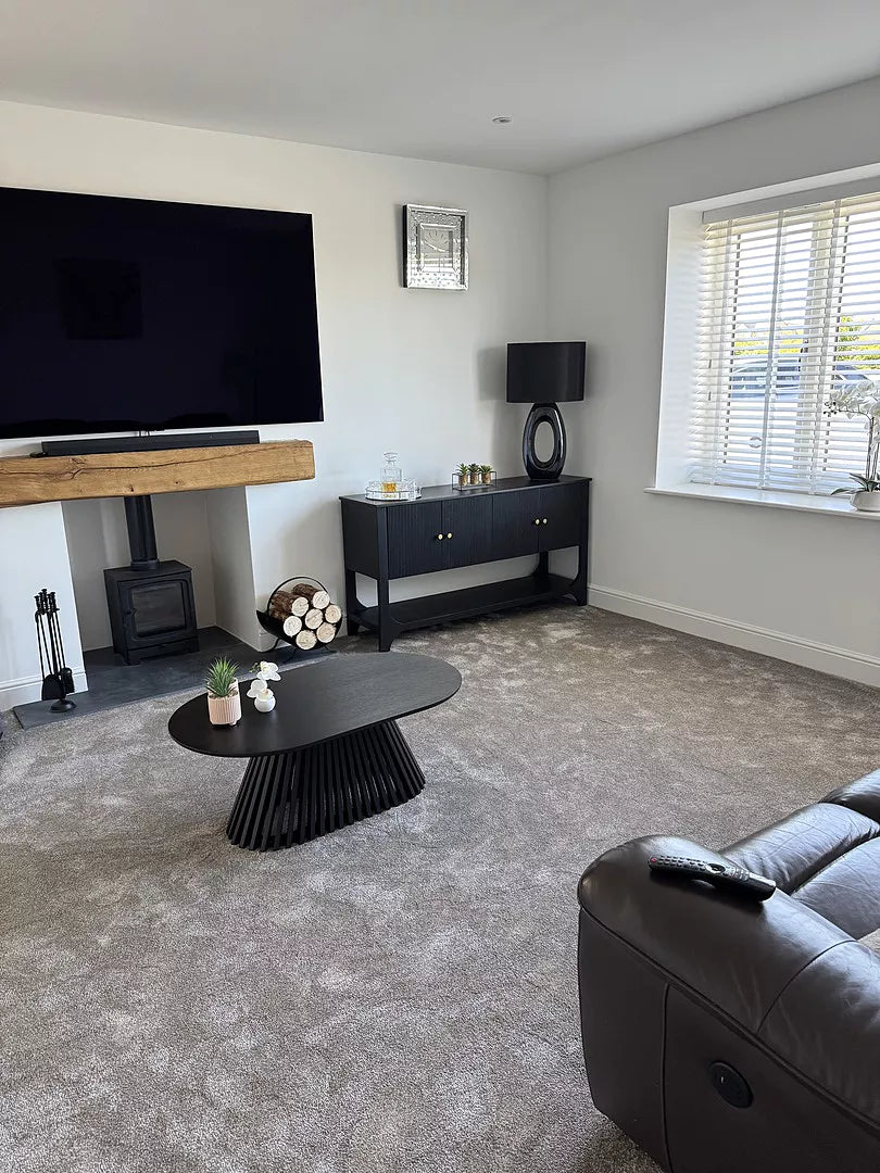 Willow Black Oval Coffee Table