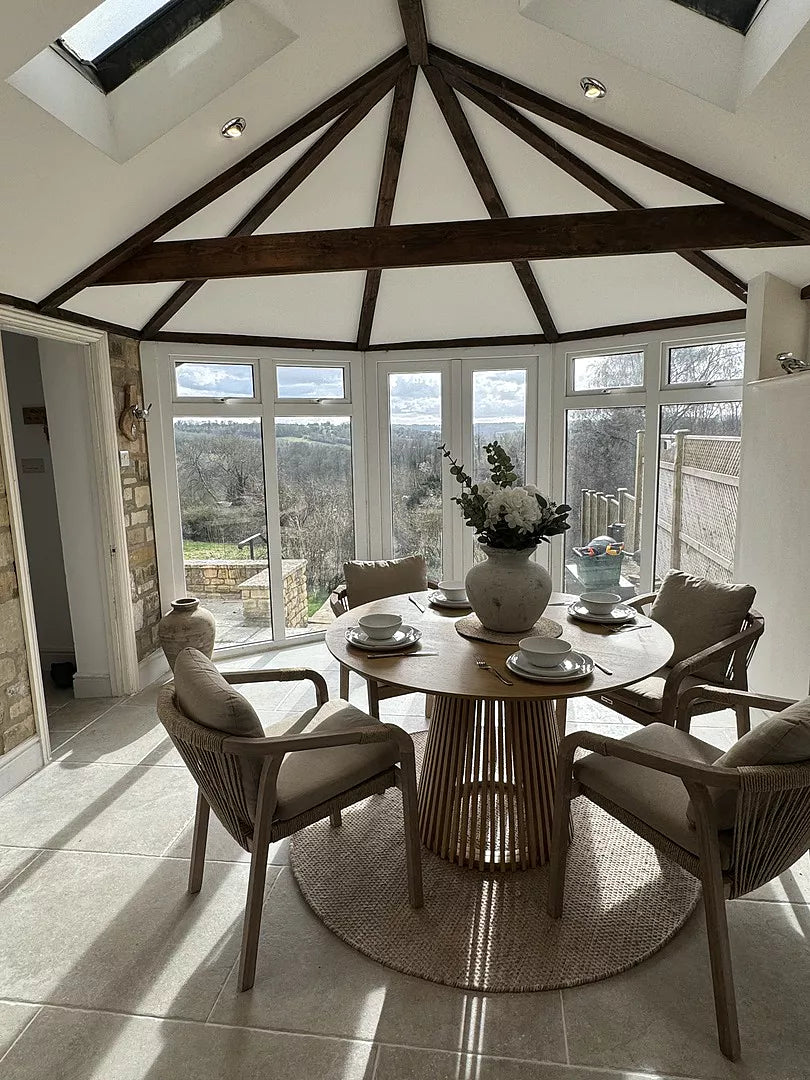 Willow Pale Oak Round Dining Table