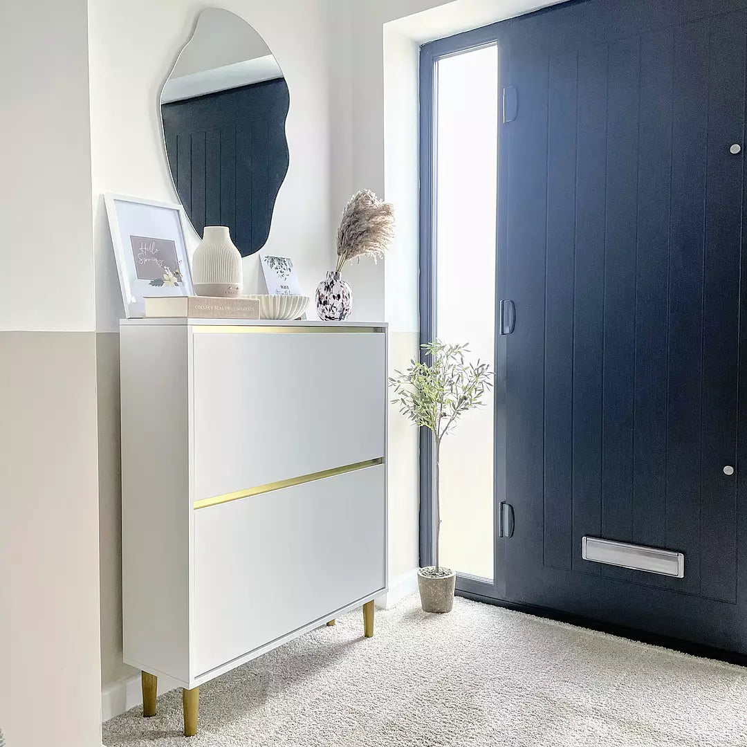 Iliana Shoe Cabinet - 2 Door - White