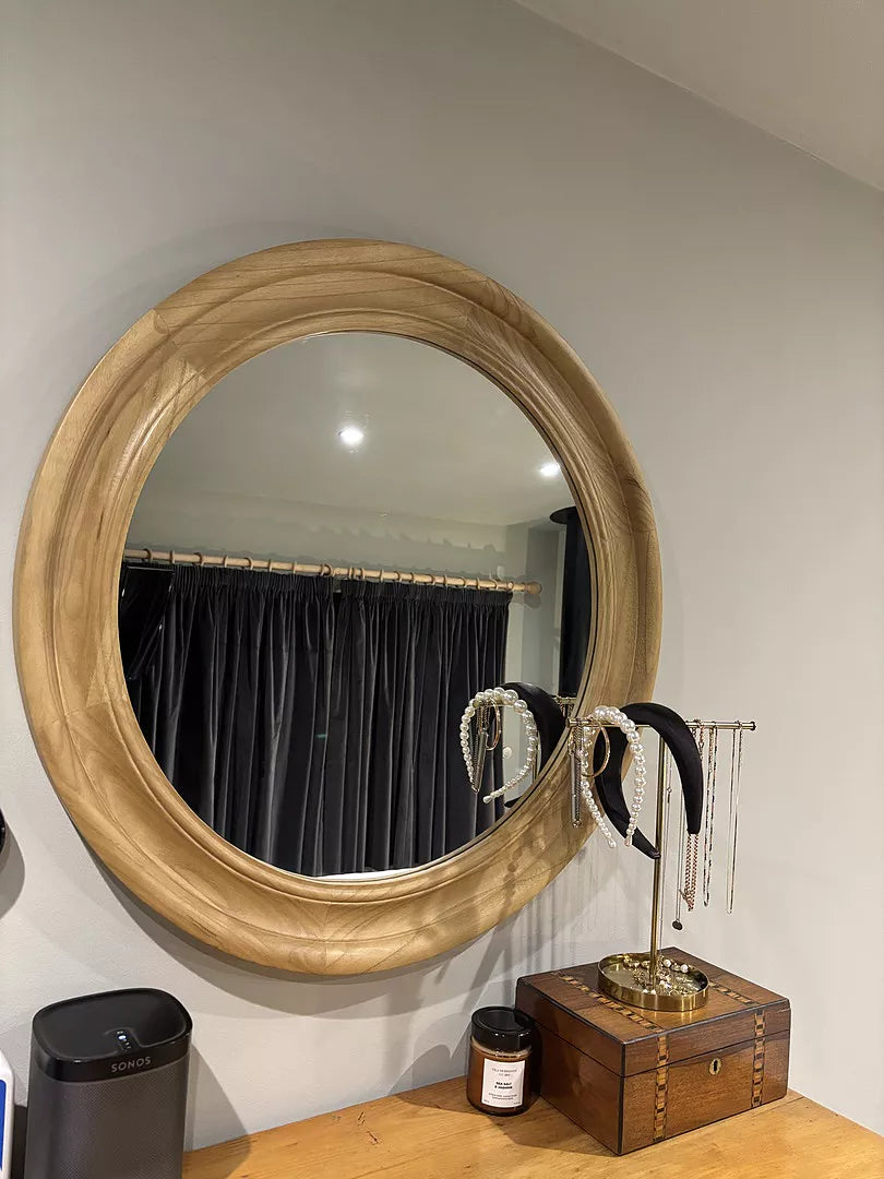 Langton 75cm Wooden Mirror - Natural