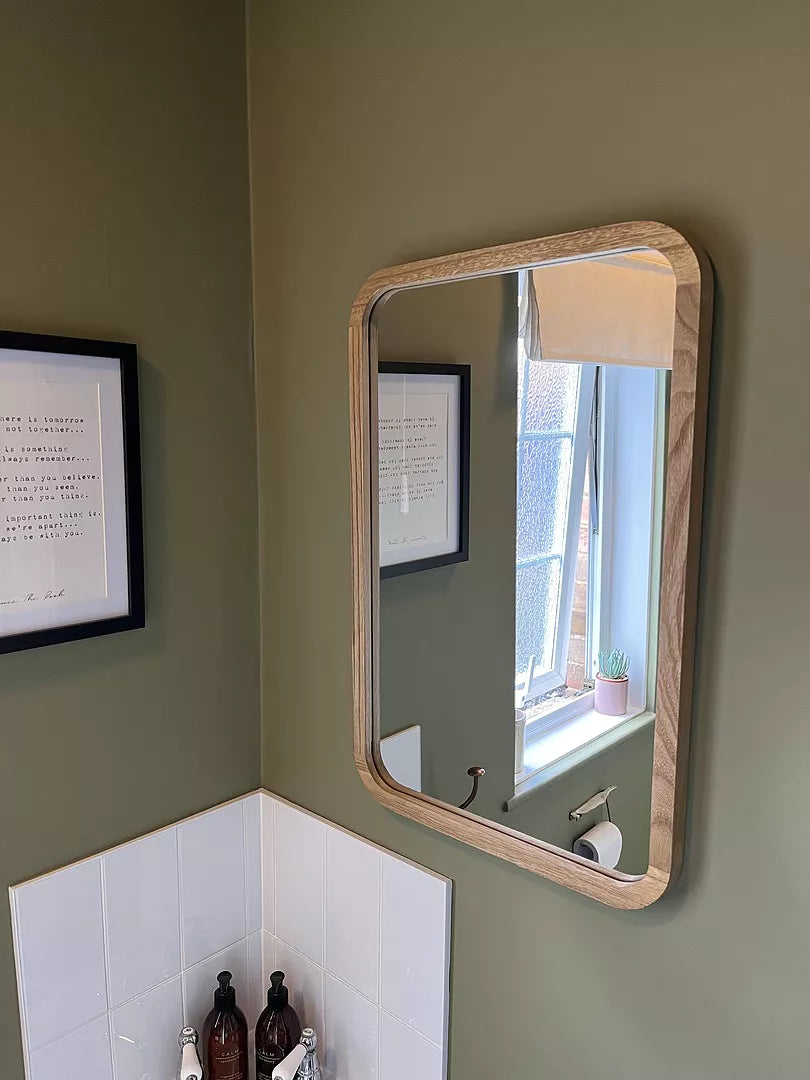 Lyndon 60x40cm Wooden Mirror - Natural