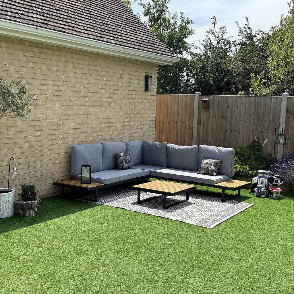 Outlet - Thea Wooden Garden Corner Sofa Set