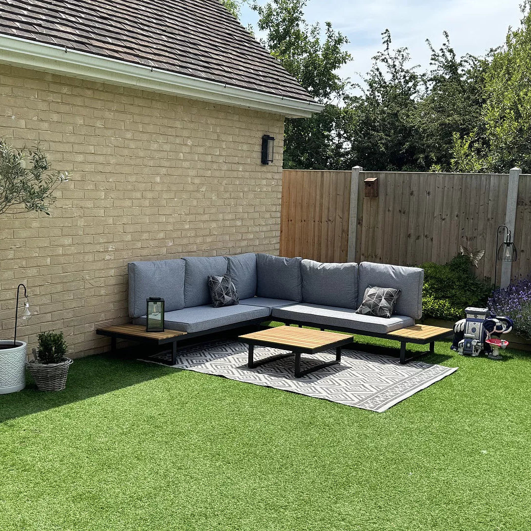 Outlet - Thea Wooden Garden Corner Sofa Set