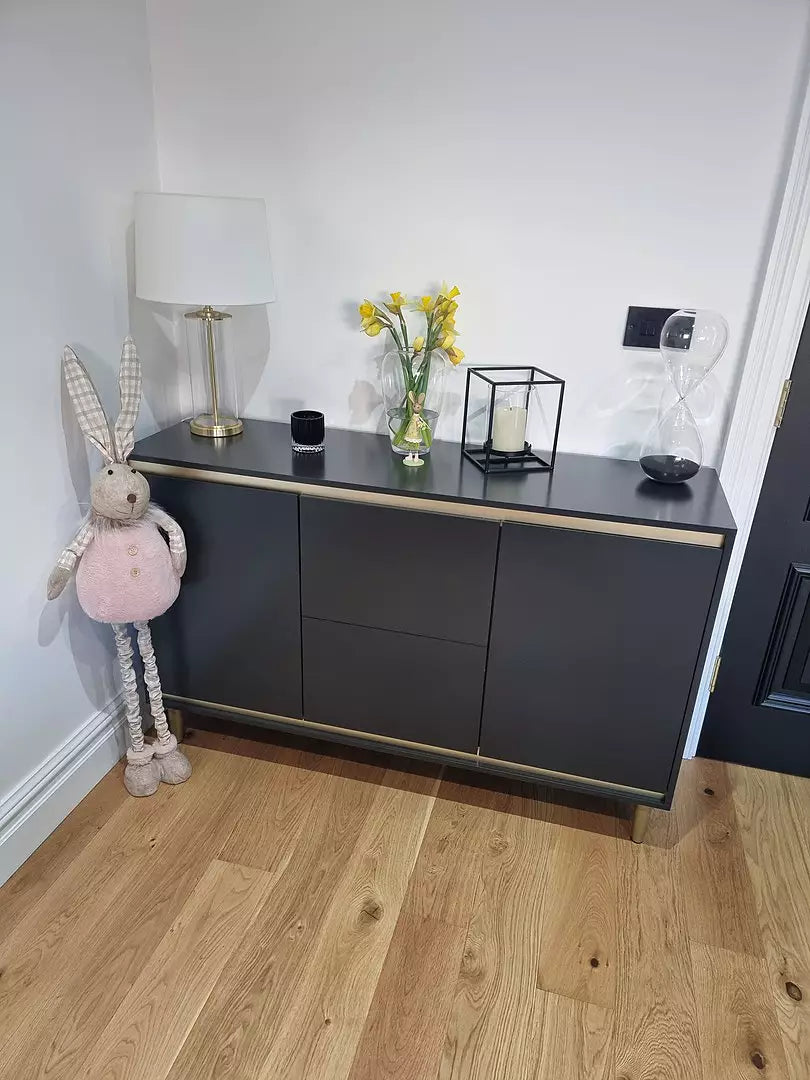 Iliana 2 Door Small Sideboard - Charcoal Grey