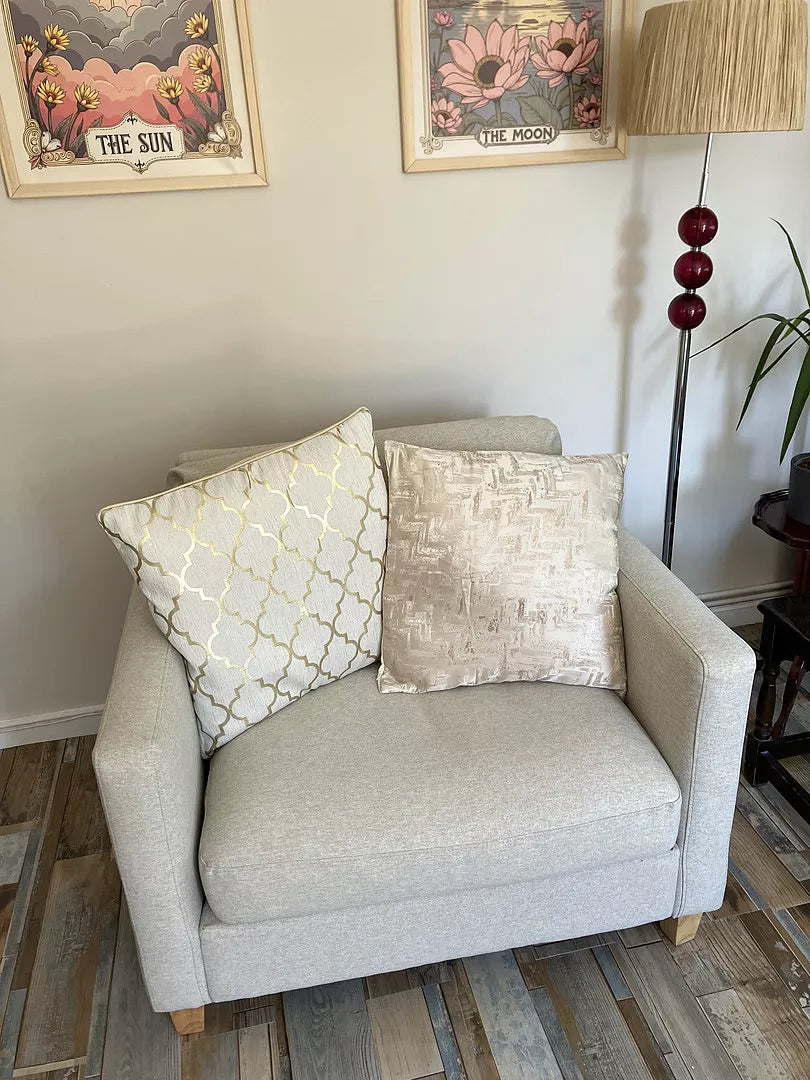 Ava Sand Armchair - Pale Oak Legs