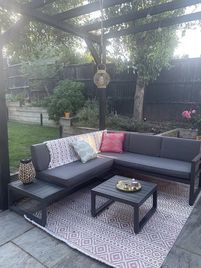 Maia 5 Seater Garden Interchangeable Sofa Set - Grey