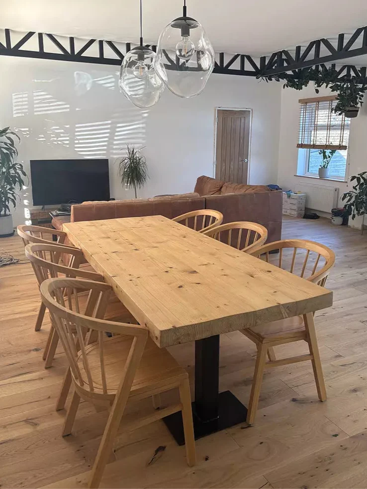 Mabel Oak Wooden Spindle Dining Chairs - Set of 2