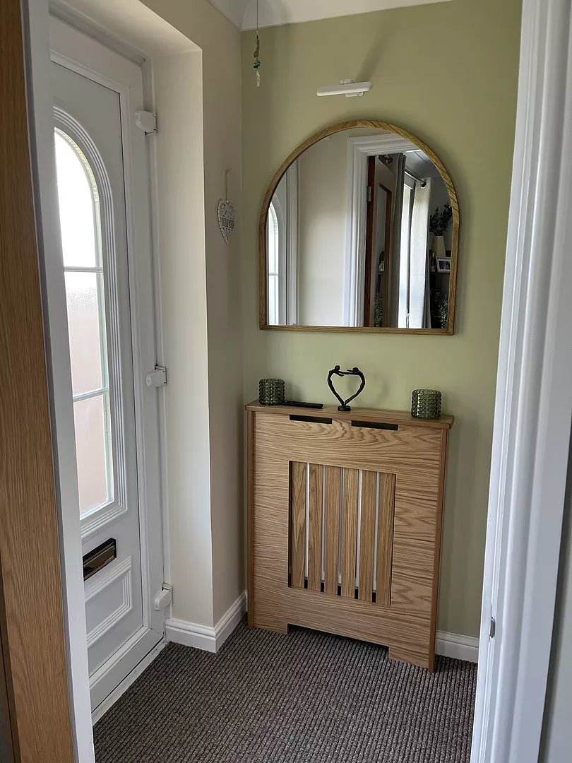 Ingham 70x70cm Wooden Arch Mirror - Natural